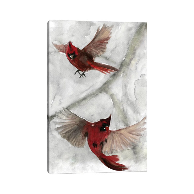 Cardinals I par Stellar Design Studio - peinture sur toile tendue, H 60 po x l 40po x P 1,5 po