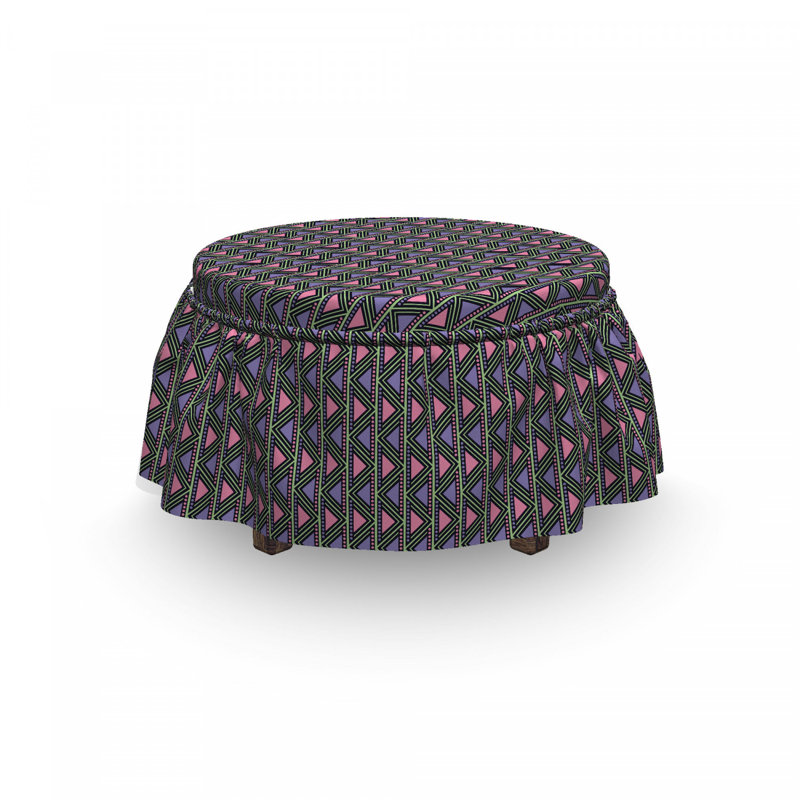 Housse pour repose-pieds chevrons motifs