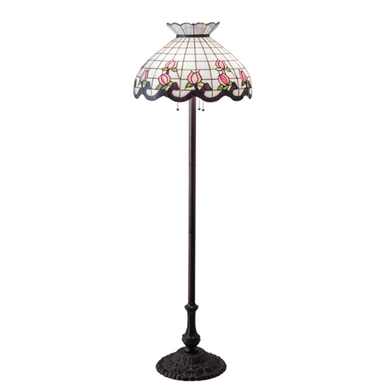 Brackin Floor Lamp, Gray/Pink
