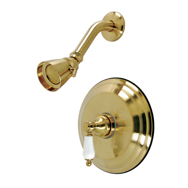 Kingston Brass Restoration Single-Handle Pressure Balanced Shower Faucet, Brushed Brass
