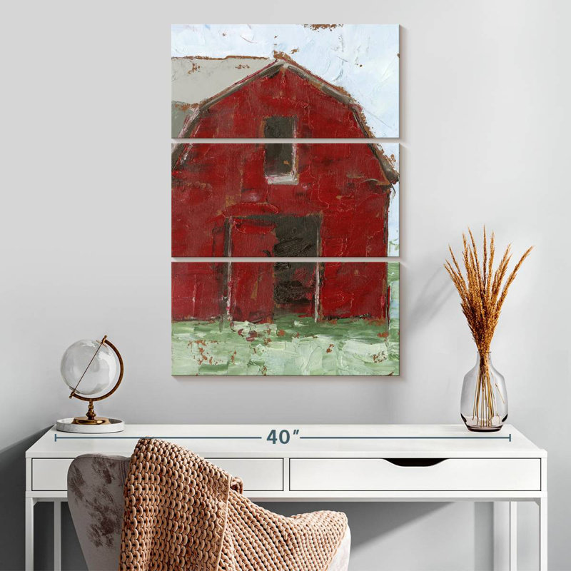 Lilie Big Red Barn I, H 32 po x l 20 po