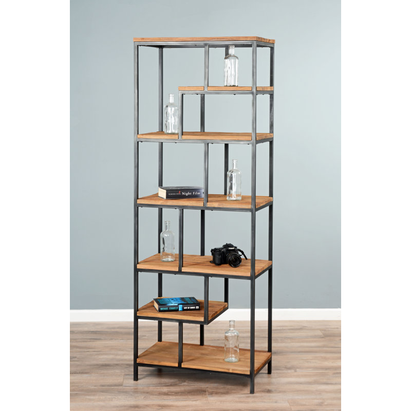 Commodore 194cm H x 72cm W Iron Etagere Bookcase