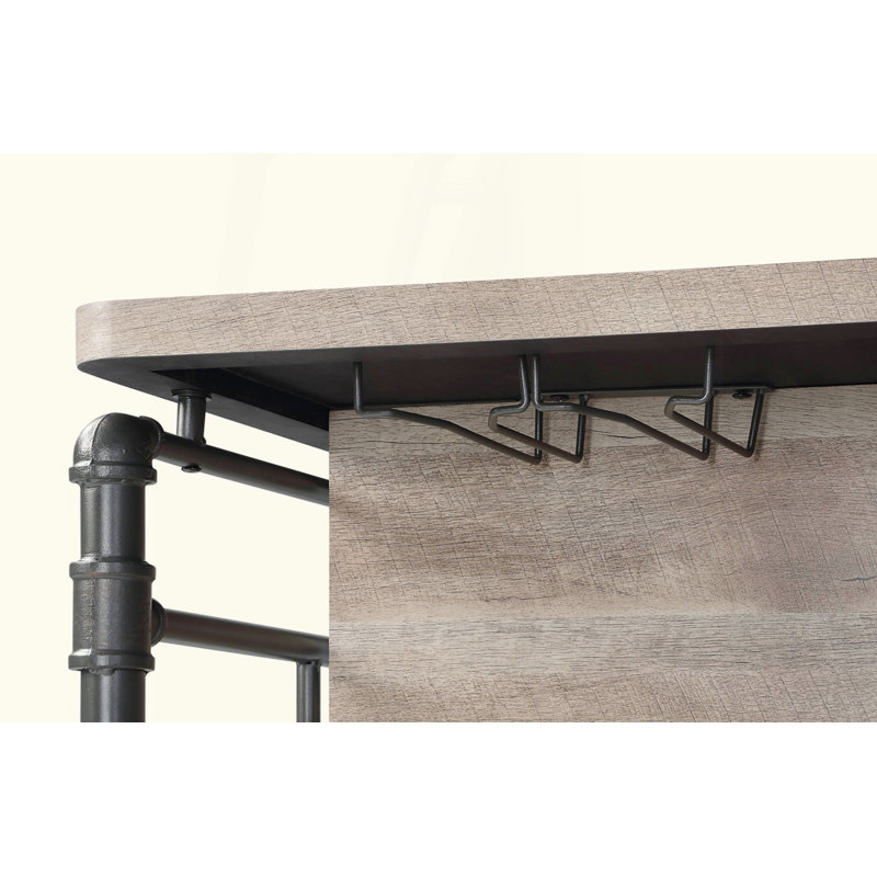 Antique Oak & Sandy Grey Finish Counter Height Table