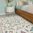 Vintage Insect Print Area Rug 5 × 7 Ft for Playroom, Multicolor Beige