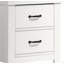 Table de chevet 2 tiroirs 21,5 po