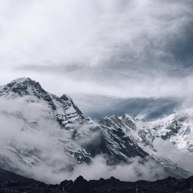 Mountain Tops Of Himalayas by AleksandarNakic - Wrapped Canvas Print, 30cm H x 30cm W x 3.8cm D