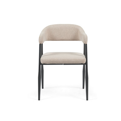 46.5cm H Velvet Upholstered Contoured Armchair