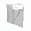 Meuble-lavabo mural luxueux avec lavabo en céramique et armoire de rangement spacieuse