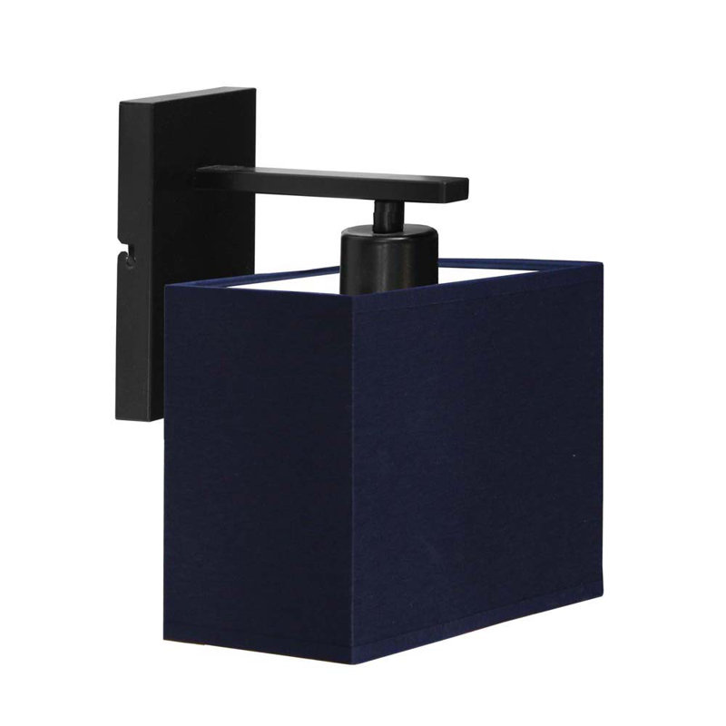 Atnhony Steel Armed Sconce, Black, Navy Blue