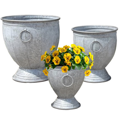 3 Piece 15.25" Durham Urn Planters