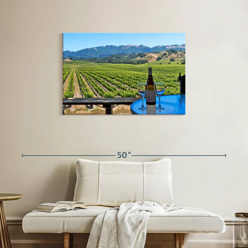 Alvord Sonoma Vineyard Wine, 24" H x 36" W