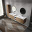Meuble-lavabo mural élégant avec rangement abondant et attrait moderne