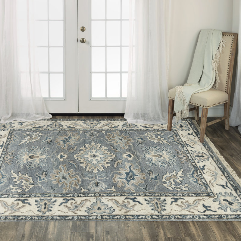 Tapis en laine noué à la main, Rectangle 2 pi x 3 pi