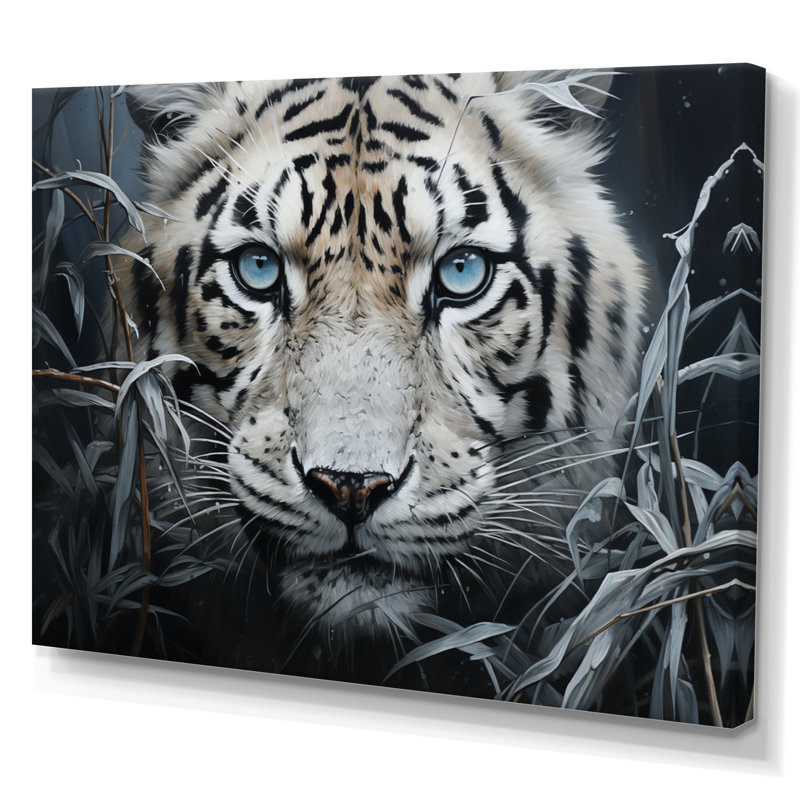 «Tiger Mysterious Watcher II» - Impression, H 24 po x l 32 po x P 1 po, Toile tendue
