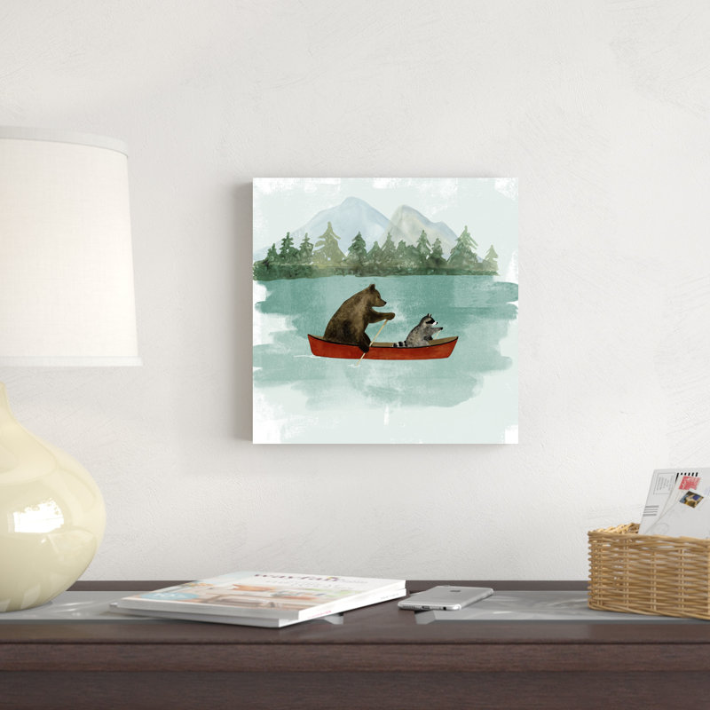 Bear Lake I par Victoria Barnes - peinture sur toile tendue, H 12 po x l 12 po, Toile tendue, Sans cadre