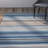Howardwick Hand Loomed Wool/Cotton Striped Rug in Blue/Beige-899441192