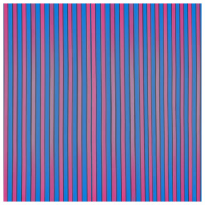 Blue Pink Vertical Stripes Quilted Thin Bedspread