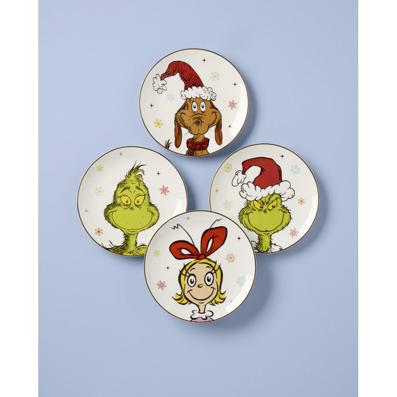 Merry Grinchmas Accent Plates, Set of 4