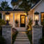 Lampadaire d'extérieur Dusk to Dawn avec adaptateur pour pilier, lanterne noire imperméable avec verre ensemencé