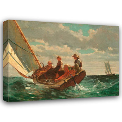 Breakwater Bay Homer, Winslow Gallery Wrapped Canvas Art Titled: Breezing Up (A Fair