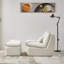 Méridienne avec repose-pieds, fauteuil décoratif rembourré multifonctionnel, méridienne rembourrée modulaire réversible avec coussin-669920450