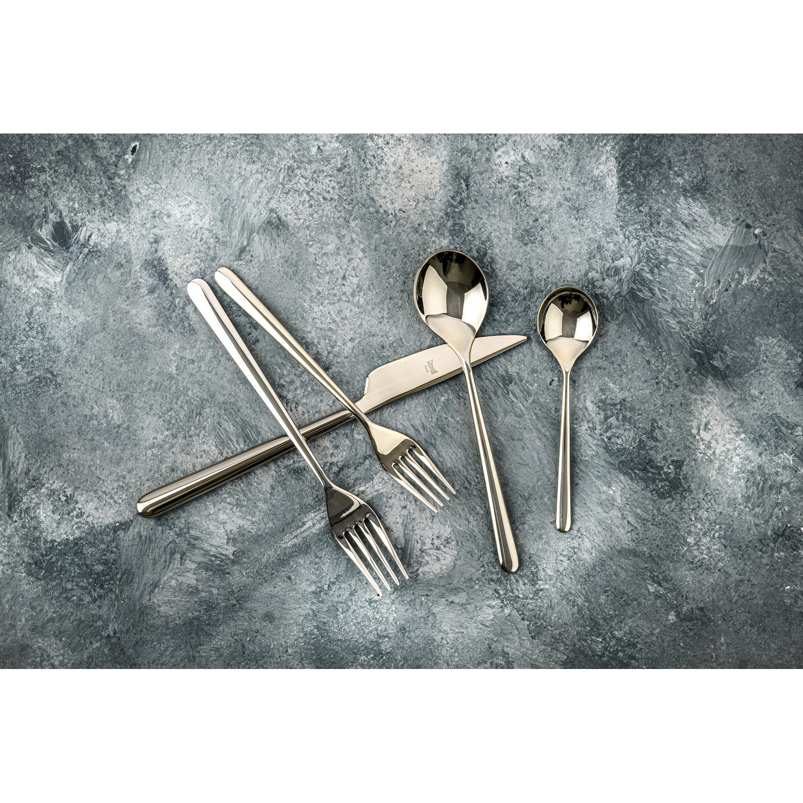 Linea Stainless Steel Flatware - Set of 20, Champagne