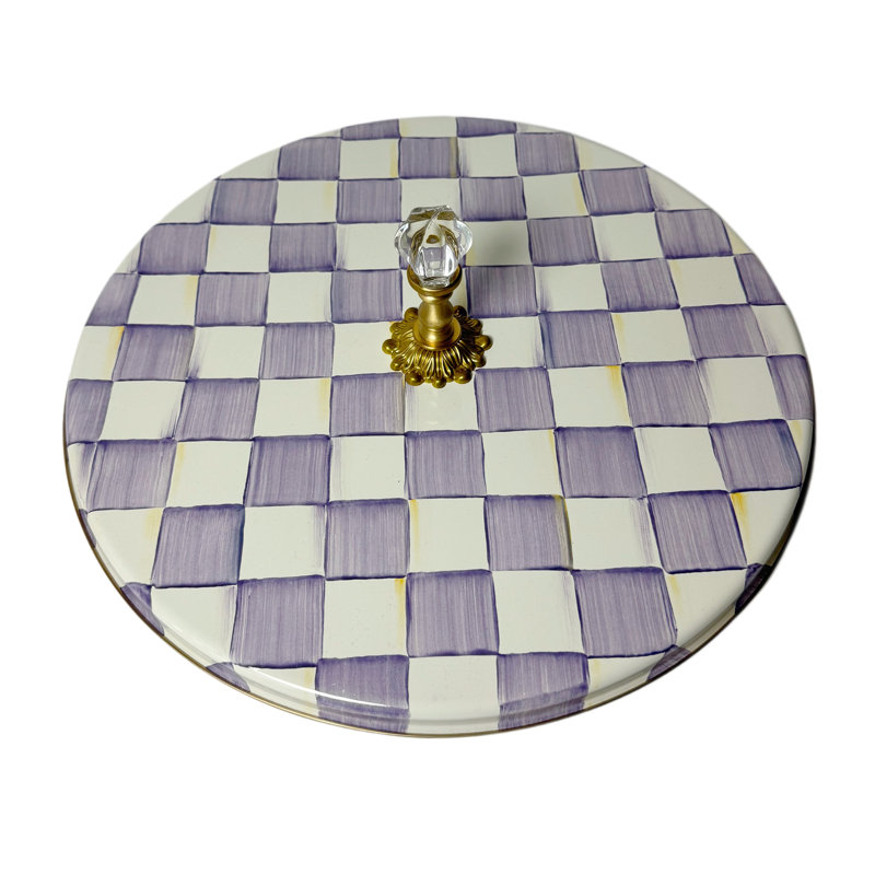 Sky Check Cheese Course, Purple, White