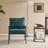 Lemley Linen Upholstered Armchair with Wood Arms-1334294461