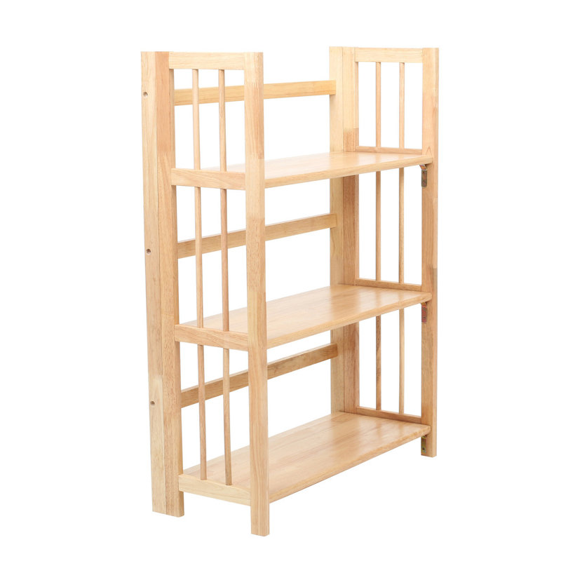 97cm H x 70cm W Solid Wood Etagere Bookcase