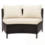 Ensemble modulaire d'extérieur en rotin 5 pièces avec coussin moelleux et plateau de table en verre PE-735522216