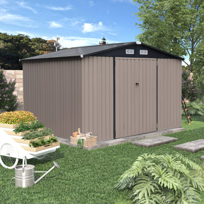 10 ft. W X 8 ft. D Metal Storage Shed