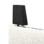 Grand lit plateforme tapissier blanc