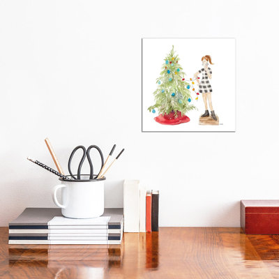 Decorating Christmas II 1 Piece Wrapped Canvas Painting