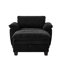 Chaise longue rembourrée avec repose-pieds et rangement