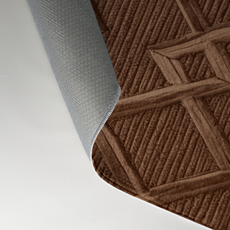Trellis Brown Indoor and Outdoor Area Rug, Rectangle 5' x 7'
