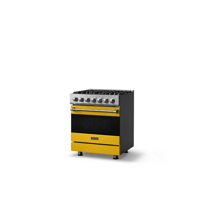 3 Series 30" Self-Cleaning Gas Range, Daffodil, Liquid Propane, Gas
