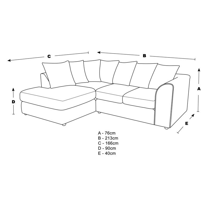 Moana 3 - Piece Living Room Set, Black, Left Hand Facing