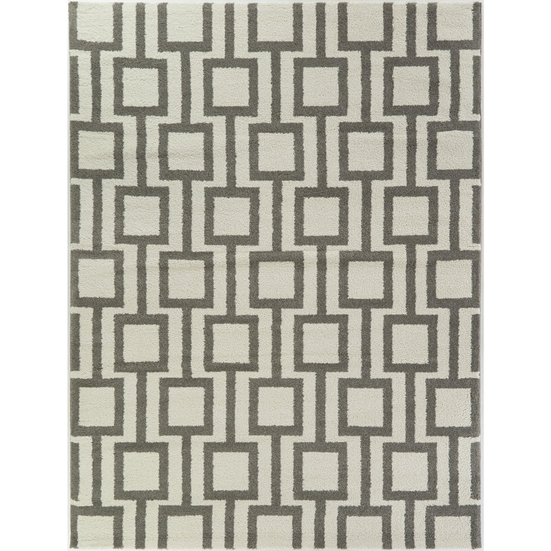 Tapis gris / blanc Palomino, Rectangle 5 pi 3 po x 7 pi