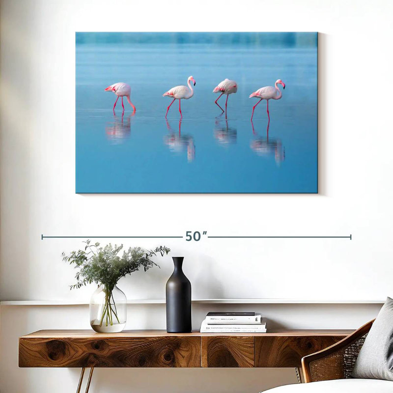 Flamants roses du lac bleu Brampt, H 26 po x l 39 po