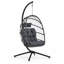 Solvane Wicker Hanging Egg Chair With Stand Swing With Cushion-1023105172