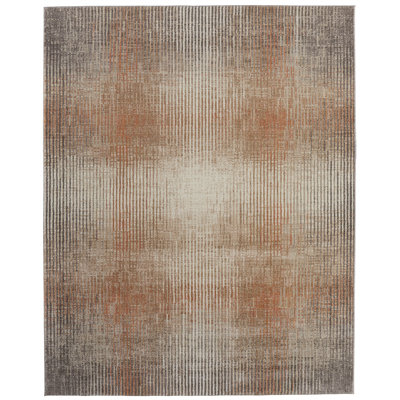 Roy Modern Abstract, Ivory/Taupe/Pink Area Rug