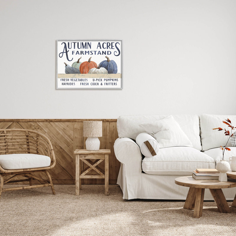 Autumn Acres Farmatt Fall at-297, H 24 po x l 30 po x P 1,5 po, Estampe numérique Farmhouse