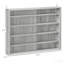 Vitrine 5 niveaux, verre, 2 portes, fixation murale - standard-130490105