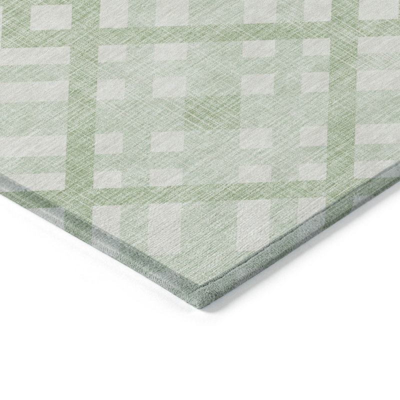 Tapis intérieur / extérieur ivoire lavable géométrique 10 pi x 14 pi