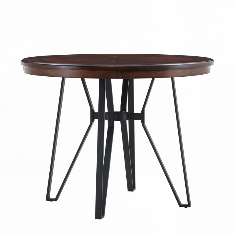 Maralou Wooden Round Bar Table, Brown, 36"H x 46.85"L x 46.85"W