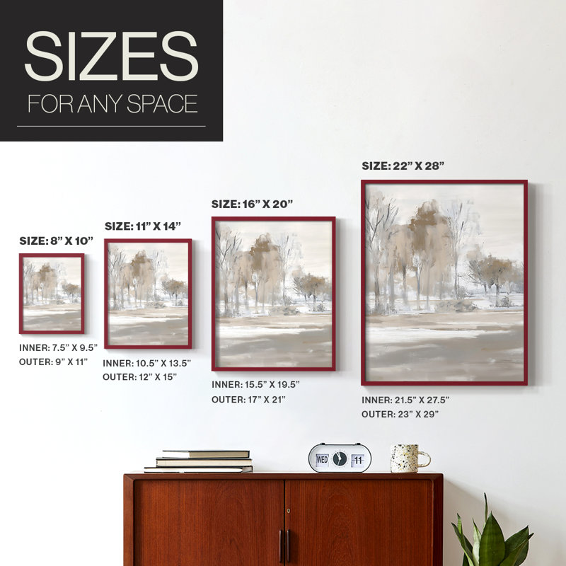 LANDSCAPES Series IX Framed Print - Solid Wood, 30" H x 24" W