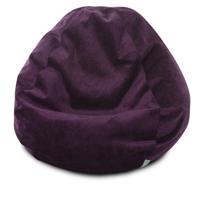 Fauteuil à billes standard, H 23 po x l 35 po x P 35 po, Aubergine, Sergé polyester