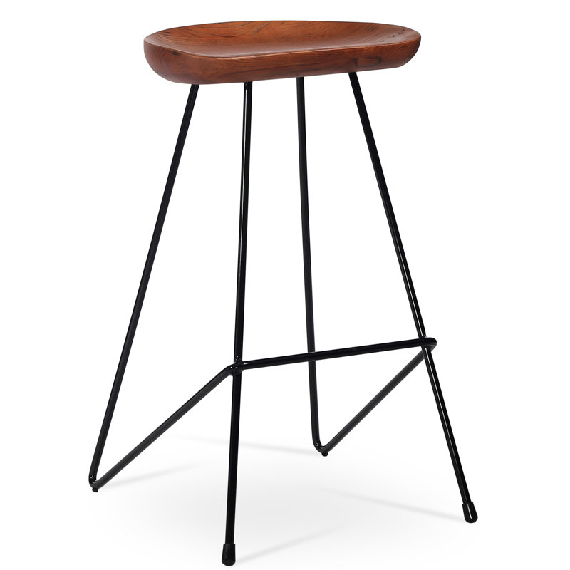 Tabouret de bar et de comptoir Cattelan, Brossé antique, Noir, Tabouret de bar (assise de 30 po de hauteur)