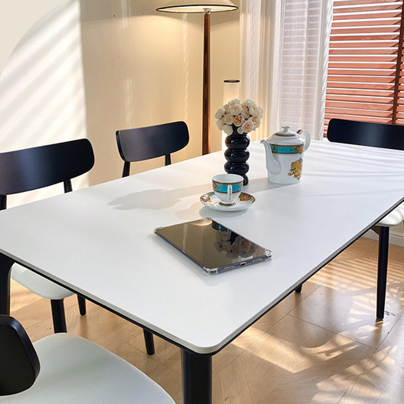 Table de salle à manger et chaises Minimalist, 7 pièces : table, 6 chaises, H 29,52 po x L 55,11 po x l 31,49 po