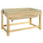 Table d'extérieur d'extérieur rectangulaire en bois massif sable et eau